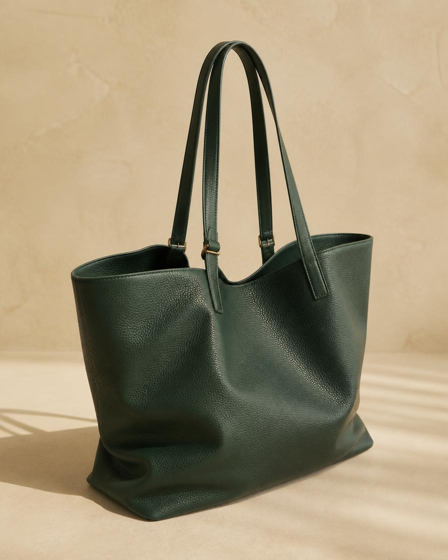 The Mulberry Bloom — soft slouch tote, three colours in genuine leather